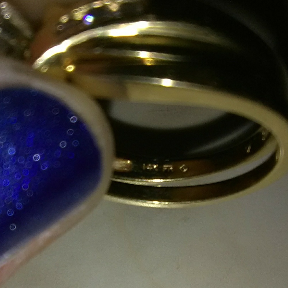 Diamond and gold wedding set - Picture 5 of 13